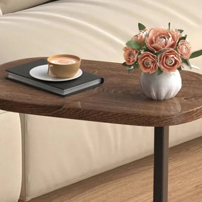 C Shaped Side Table Modern Compact and Lightweight Design