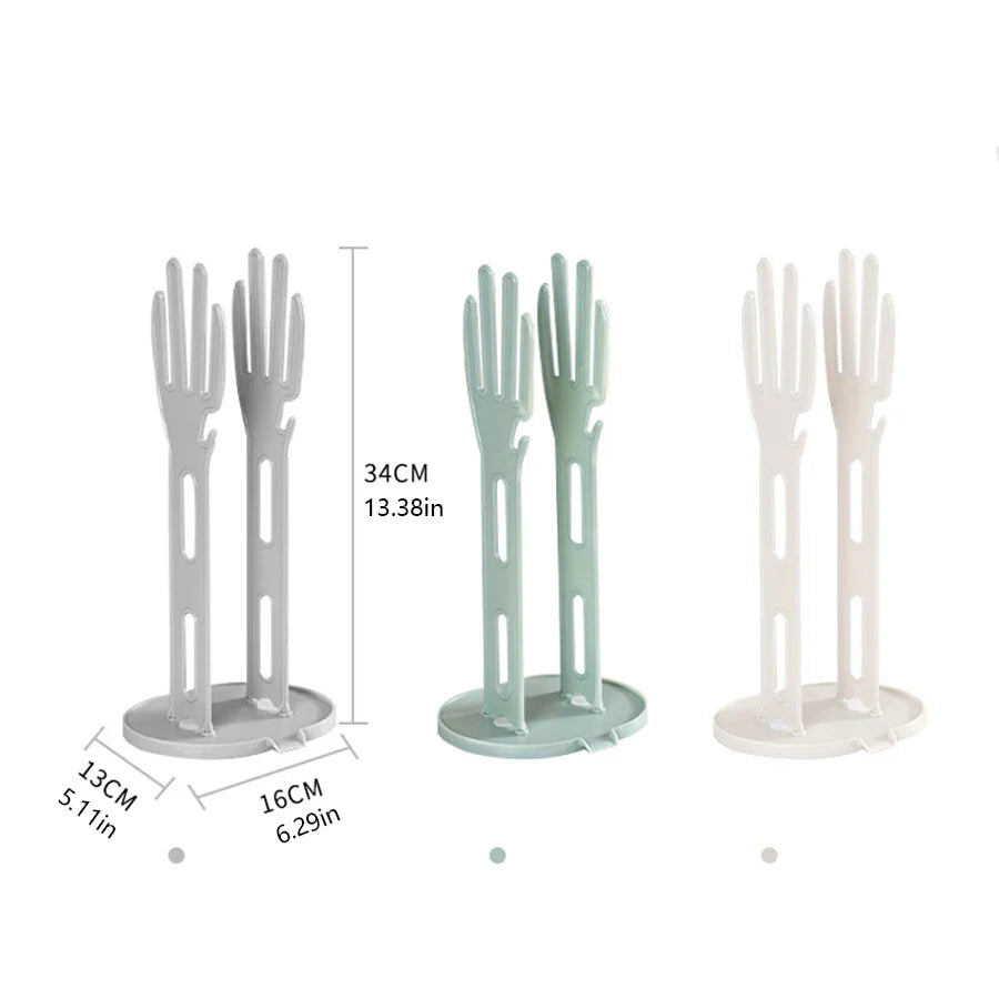 TROCKINO Drying rack for kitchen gloves | Glove holder & drying stand | Space-saving & hygienic | 34×16×13 cm