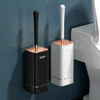 CleanFlex Toilet Brush Set | Wall-mounted without drilling | Deep cleaning with soft TPR bristles