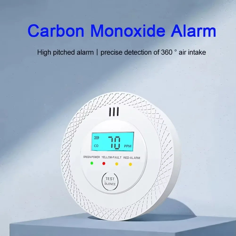 VeiligWoon CO and Smoke Detector – Wireless with LCD Screen and Alarm