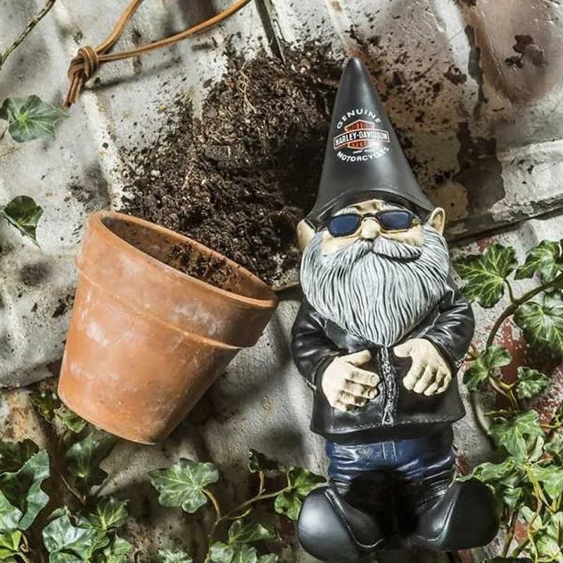 Charming Locomotive Gnome Garden Ornament