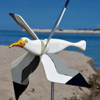 Garden decor wind bird SkyGull | Creative wind spinner with seagull motif | Weatherproof & height adjustable | 25 cm figure