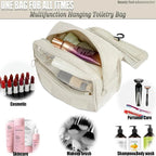 Hanging Travel Toiletry Bag with 6 Pockets and Water-Repellent Polyester