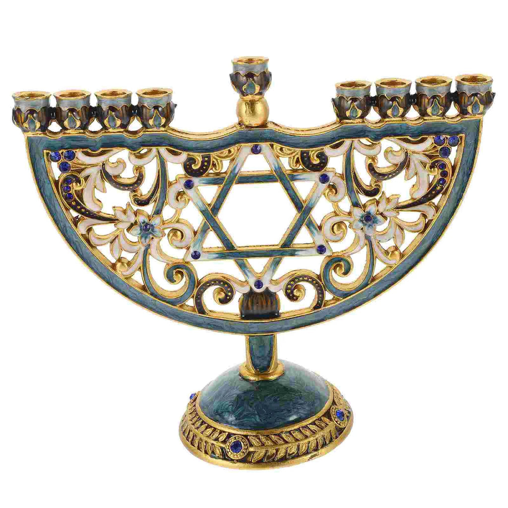 Auriona Menorah Candle Holder | Chanukah Candelabrum & Table Decoration | Wedding & Holiday Decoration | Luxurious Elegance