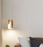 Nordic Wood & Metal Pendant Spotlight – Minimalist Hanging Light