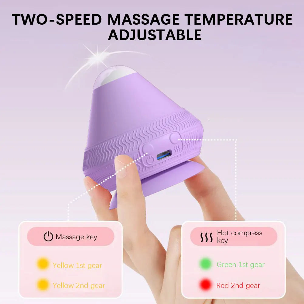 Vibrations Massage Ball FlexiVibe | USB Rechargeable | Heat & Vibration Therapy | Silicone | Portable & Self-Adhesive