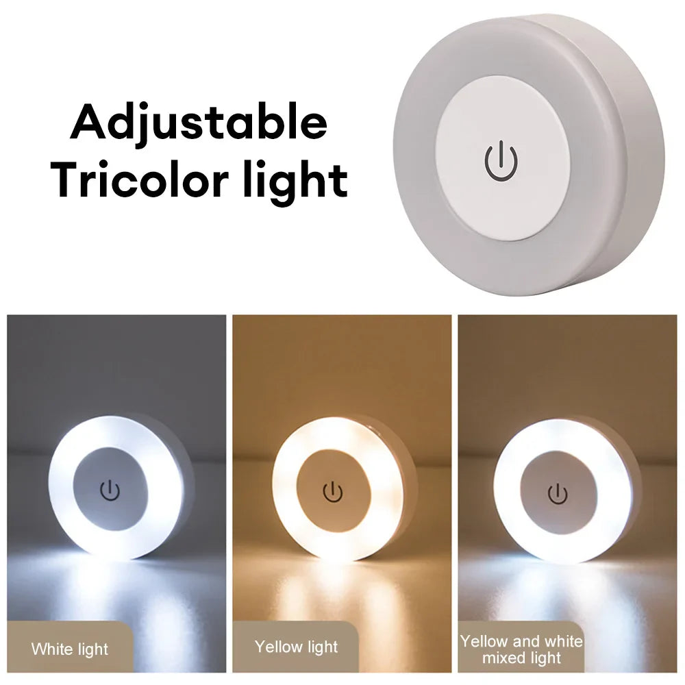 LUMORA Touch LED Night Light | USB Rechargeable | Magnetic & Stepless Dimmable | Warm & Cold Light