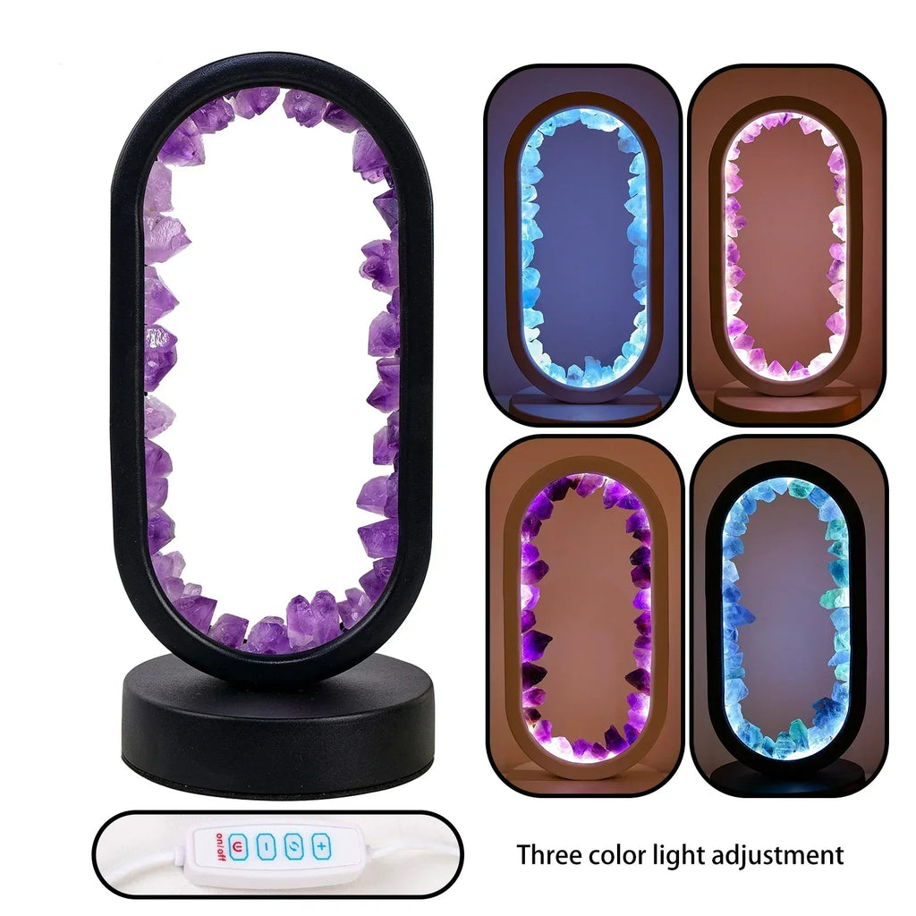 AuraStone | Natural Calming Amethyst Serenity Lamp