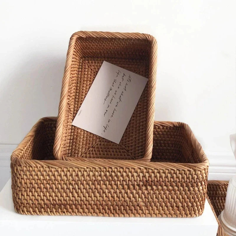 Handwoven Rattan Willow Basket for Storage
