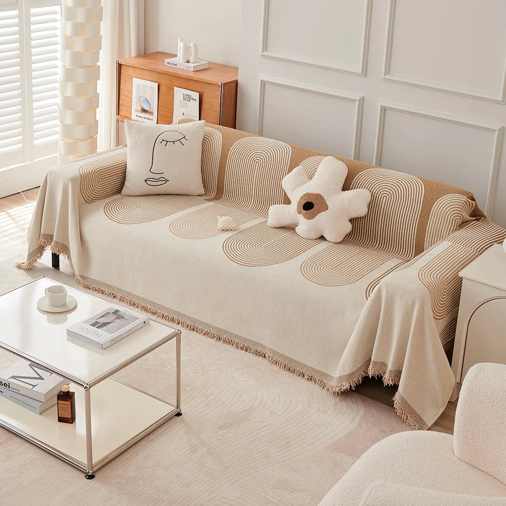 ScandiLoom Tassel Blanket | Four Seasons | Sofa & Scratch Protection | Blanket & Rug in One Description