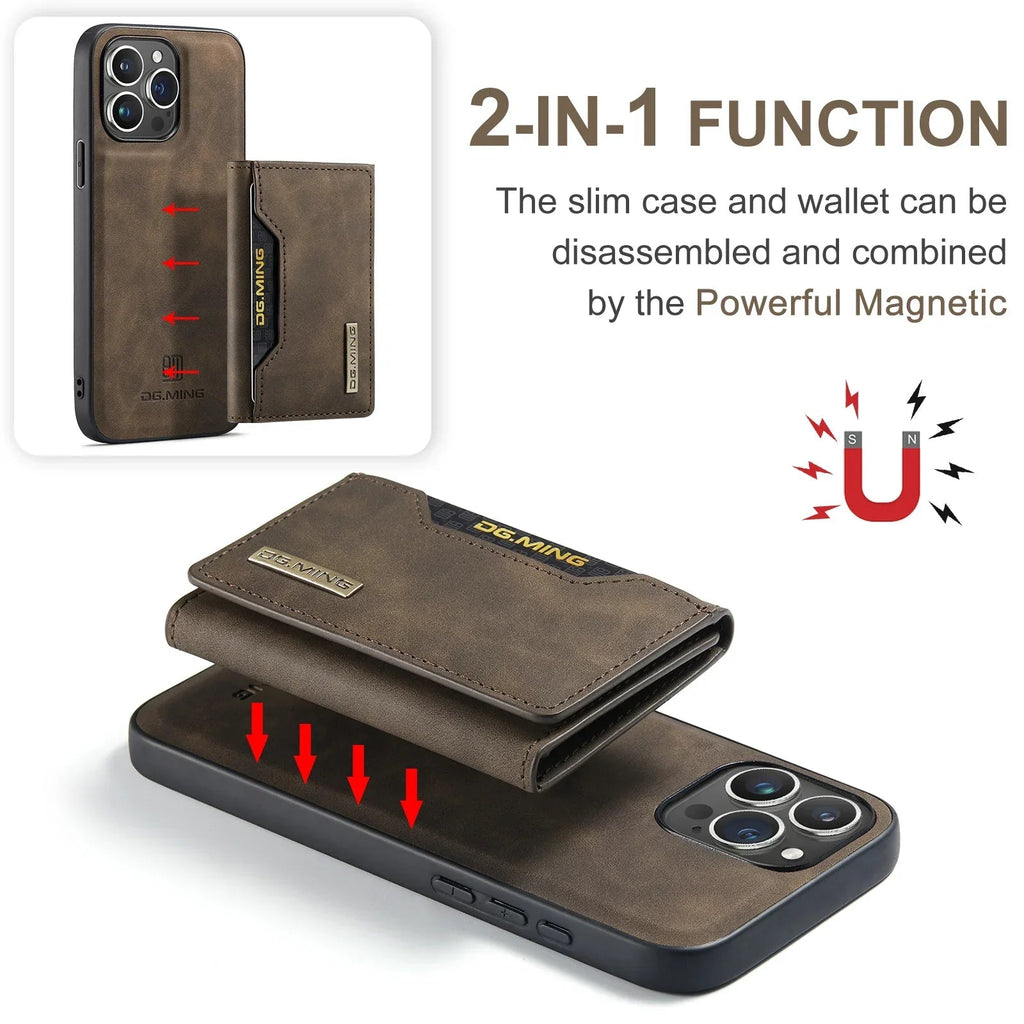 2-in-1 iPhone case with detachable wallet