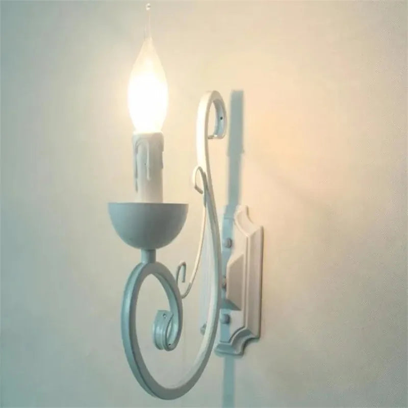 LuminousEra - White Wall Lamp with E14 Candle Light