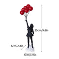 Dropshipping Banksy Sculpture Collection Flower Thrower Statue Pop Art Modern Balloon Girl Figurine Office Home Decoration