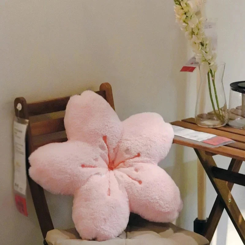 Floral pillow paradise with pink accent