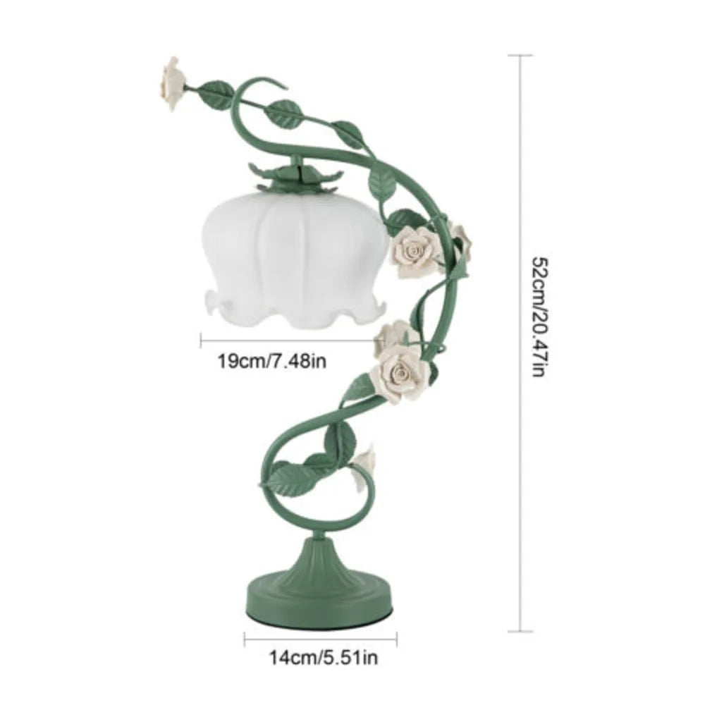 Artistic Nature-Themed Flower Desk Lamp