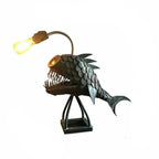 Table lamp - RusticFish - Adjustable lighting - Handmade artistic charm