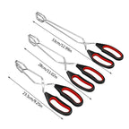 Gripflame Grill Tongs with Scissor Grip | 9/11/12 Inch | Heat Resistant & Non-Slip | BBQ Tongs for Meat, Bread & Vegetables | Ideal for Grill, Kitchen & Outdoor