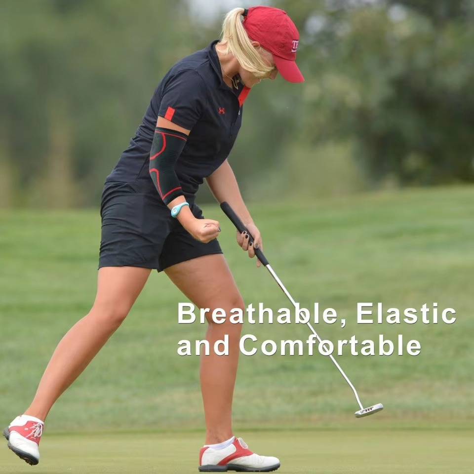 Adjustable Elastic Elbow Support Sleeve for Sports and Fitness