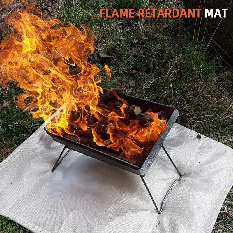 Ignisafe Fire Protection Mat | Heat Resistant & Foldable | For Grill & Fire Pit