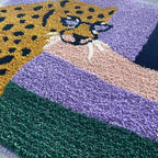Leopard Under the Moon Colourful Bath Mat