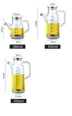 Pure Glass Measuring Scale Oil Dispenser Bottle