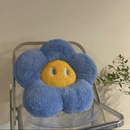 Fluffy Flower Cushion with Eyes