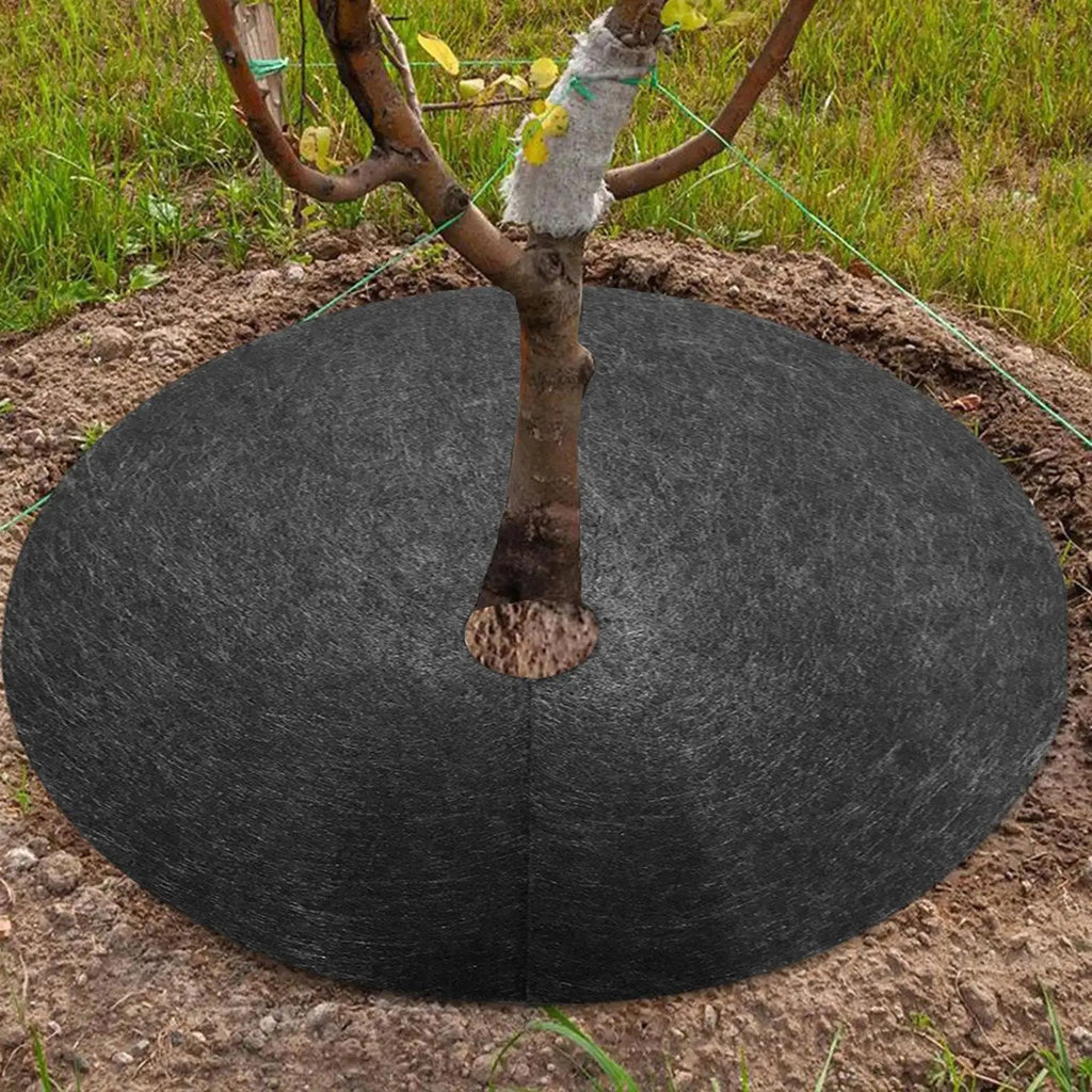 Weed fleece tree disk – Breathable root protection mat for garden and plants