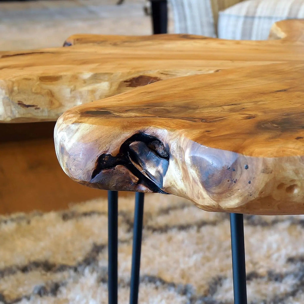 Natural Wooden Side Table