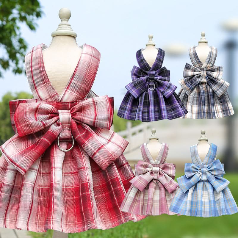 Adjustable Dog Harness with Elegant Bow for Stylish Walks