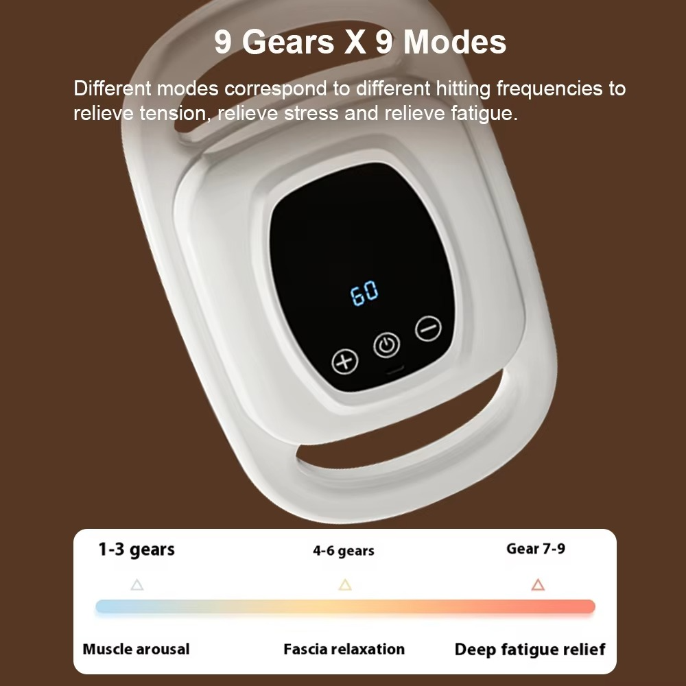 Wireless Deep Tissue Percussion Massager with 6 Attachments and 0.55 in. Stroke