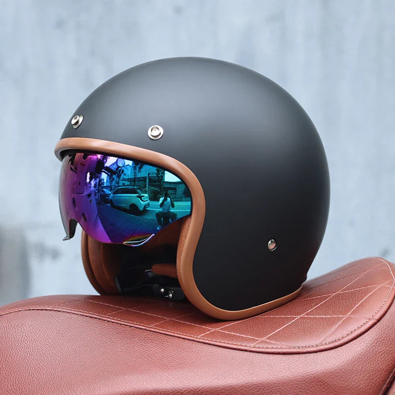 Retro Motorcycle Helmet 3/4 Open Face – Valor