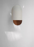 Walnut Wall Lamp in Wabi-Sabi Style for Cozy Interior