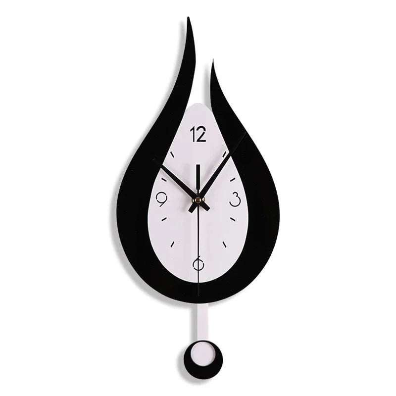 Wall Clock with Acrylic Chain