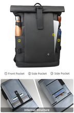 Expandable outdoor backpack with large volume & laptop compartment