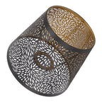 Metal lampshade with gold pattern