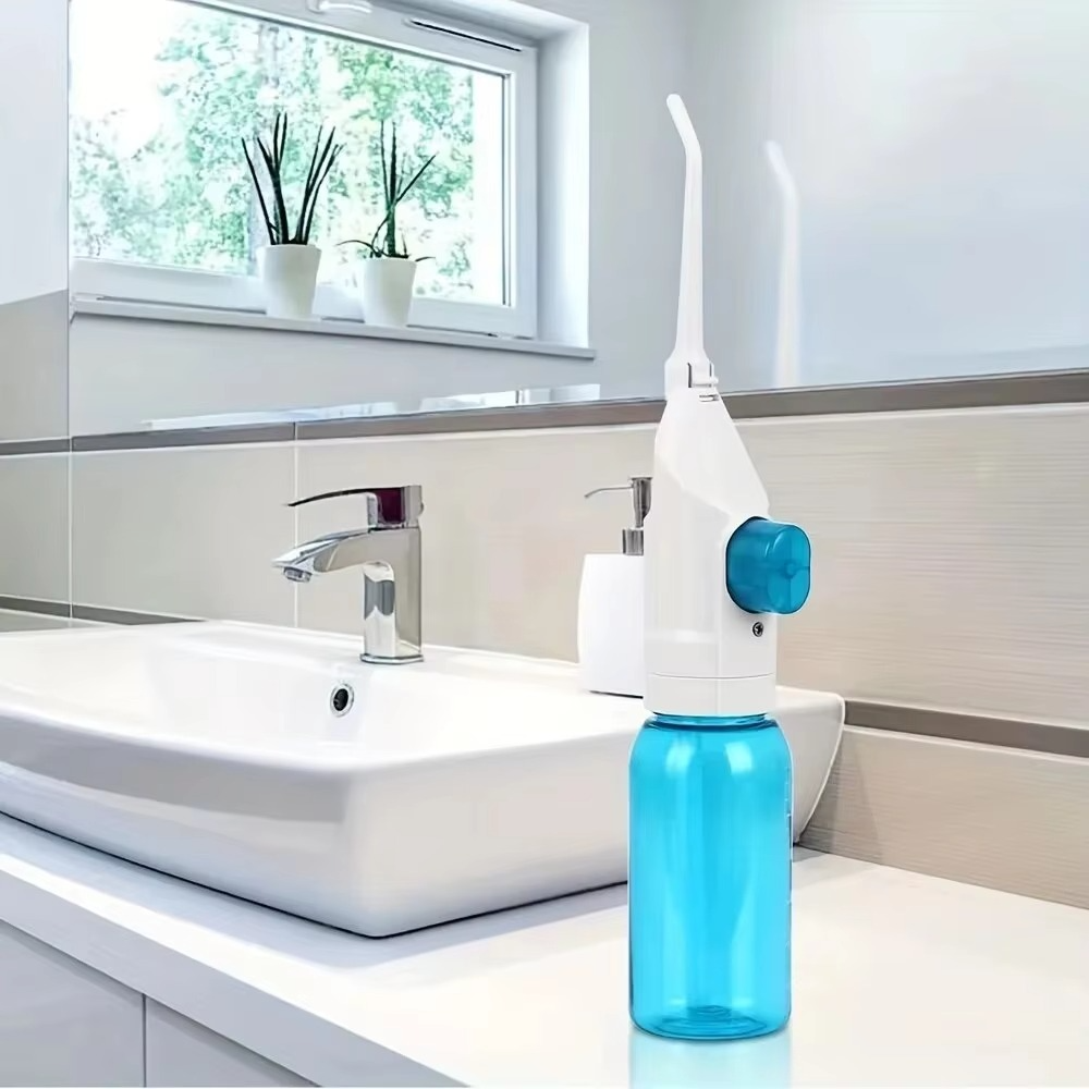 Portable High Pressure Manual Water Flosser for Teeth Cleaning