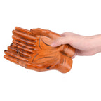 Giving Praying Wooden Carved Hands Candy Holder Home Decor
