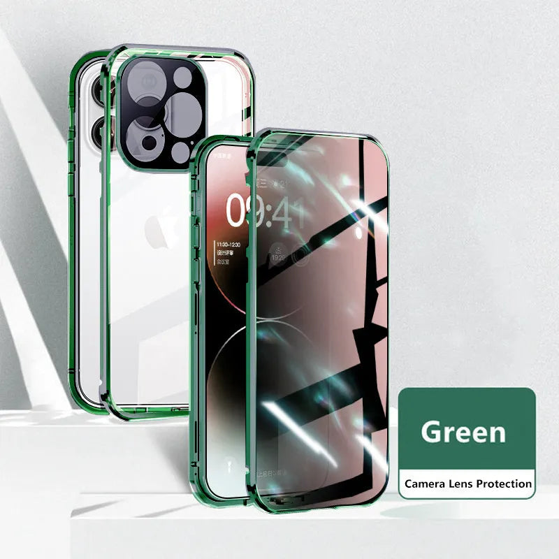Invisible Shield Full Cover Anti-Peep Privacy Magnetic Phone Case