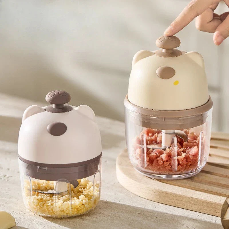 Cute Bear Rechargeable Anti-Slip Electric Grinder