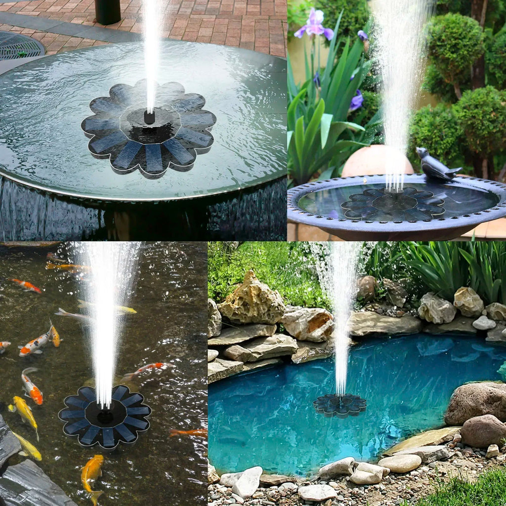 EcoSpray solar fountain | 100% solar energy | Flexible with 5 nozzles | For garden & balcony