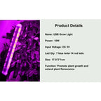 LED Plant Light GrowNova FlexLight | USB Plant Light 5V | Full Spectrum with Flexible Arm | For Indoor Greenhouse & Hydroponics