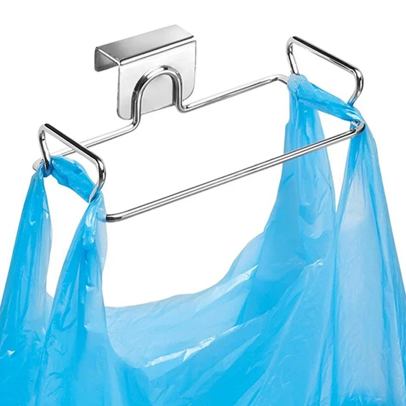 ClipBin Waste Holder | Stainless Steel Clip for Garbage Bags | No Drilling | For Kitchen & Bathroom
