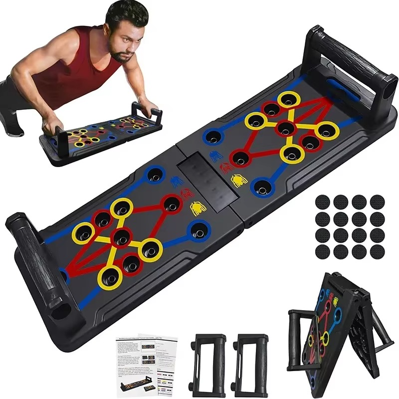 Portable Foldable Push Up Board for Full Body Home Workouts