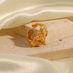 Adjustable Textured Lava Ring