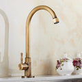 Brass kitchen faucet