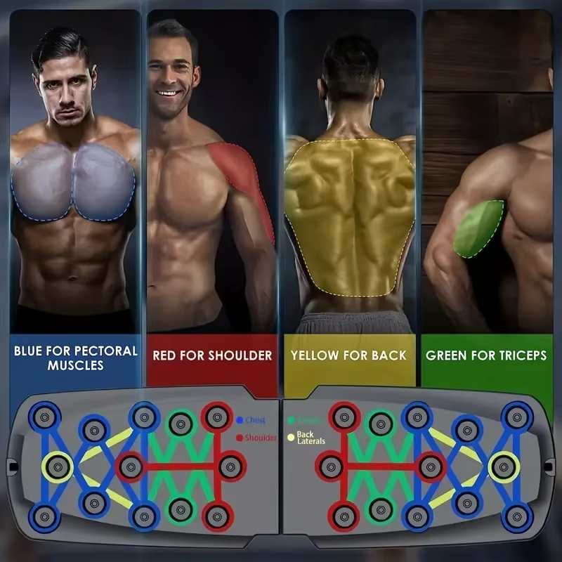Portable Foldable Push-Up Board for Full-Body Strength Training