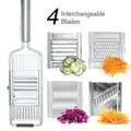 Kitchen Cut Stainless Steel Vegetable Grater & Chopper | 3-in-1 Kitchen Grater | Non-Slip & Dishwasher Safe
