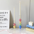 Rainbow Gradient Glass Candle Holder