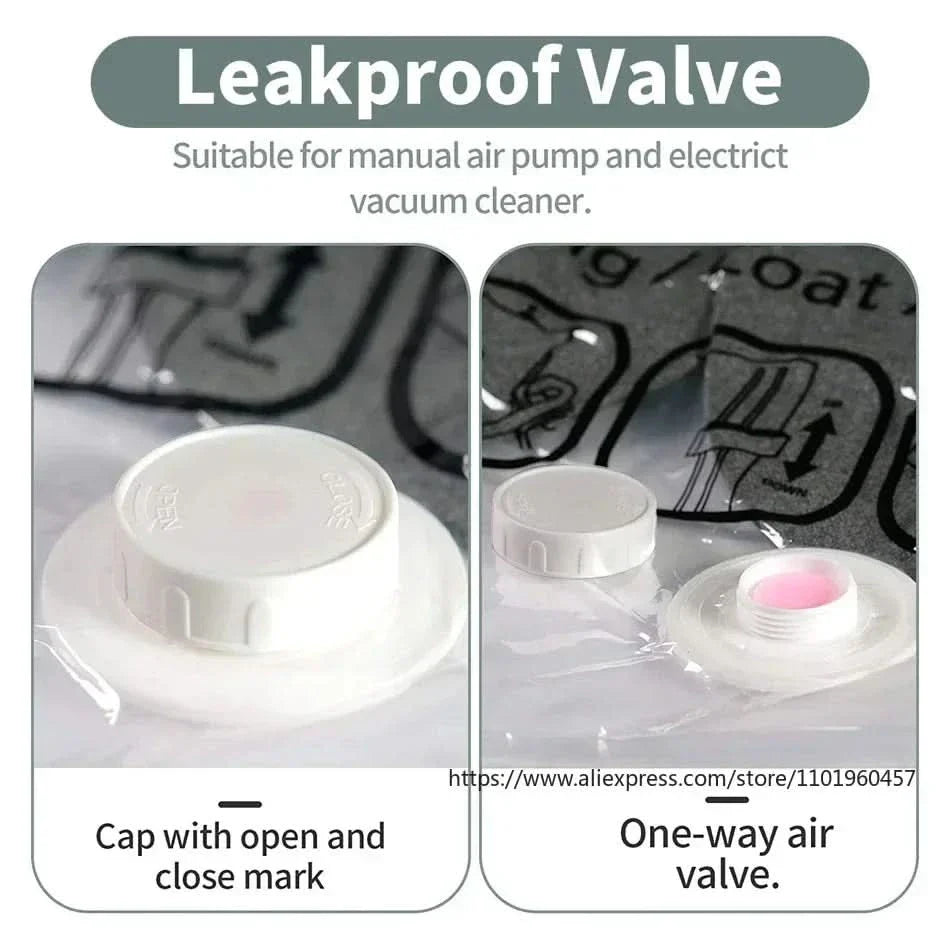 VACUUM STORAGE BAGS – Hanging Vacuum Storage Bags for Clothes – Space Saving & Dustproof (Set of 3)