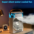 Auronix Mini Air Cooler | 3-in-1 Fan with LED & Humidifier | USB | 600ml Tank